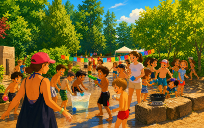 Wasserparty auf dem Schulhof 😎☀️💦